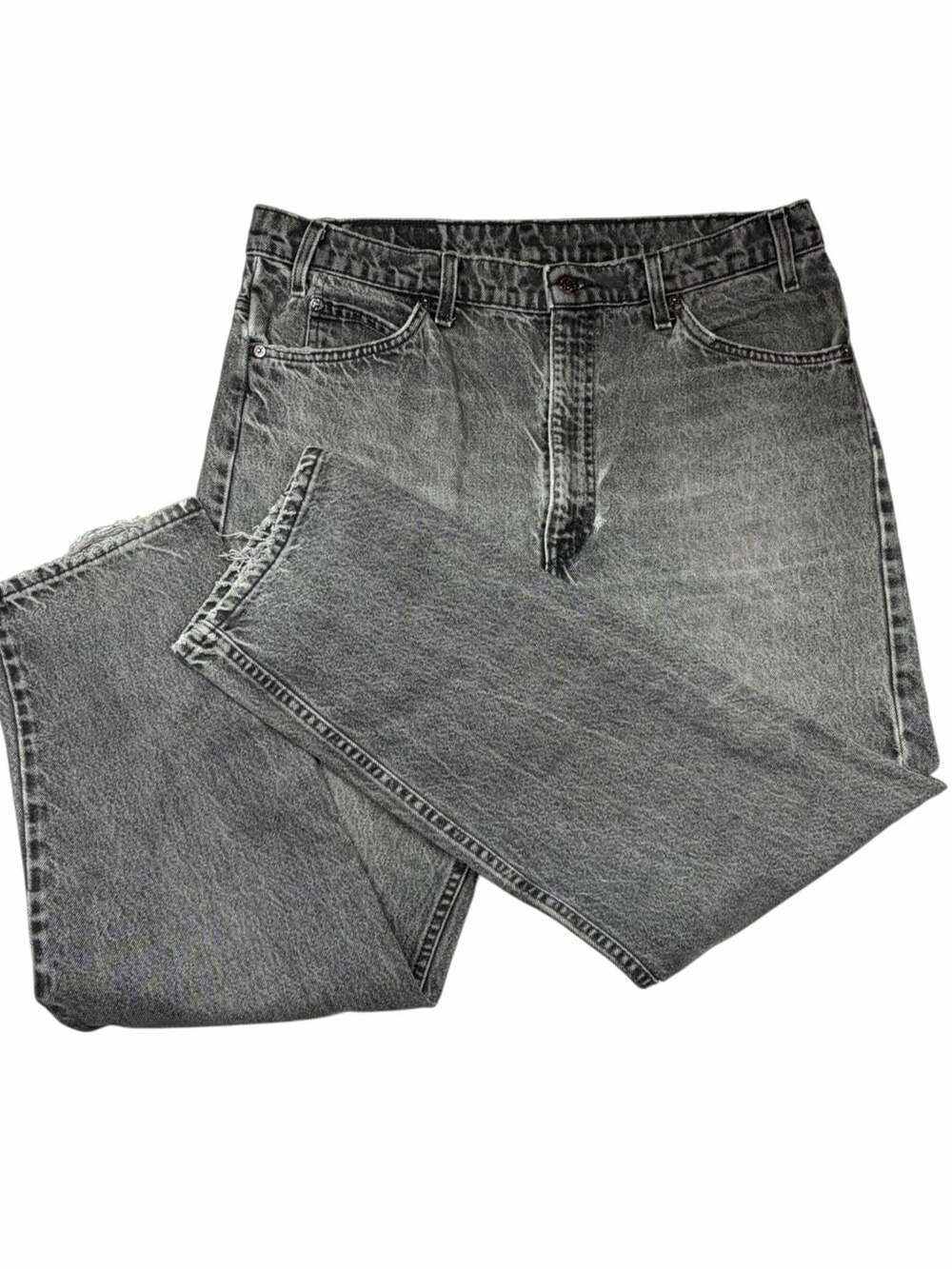 Vintage Levis 505 Orange Tab Jeans Mens 38x30 Gray Acid Wash Straight Leg